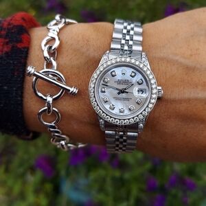 Rolex Ladies Datejust 69174 MOP diamond jubilee steel